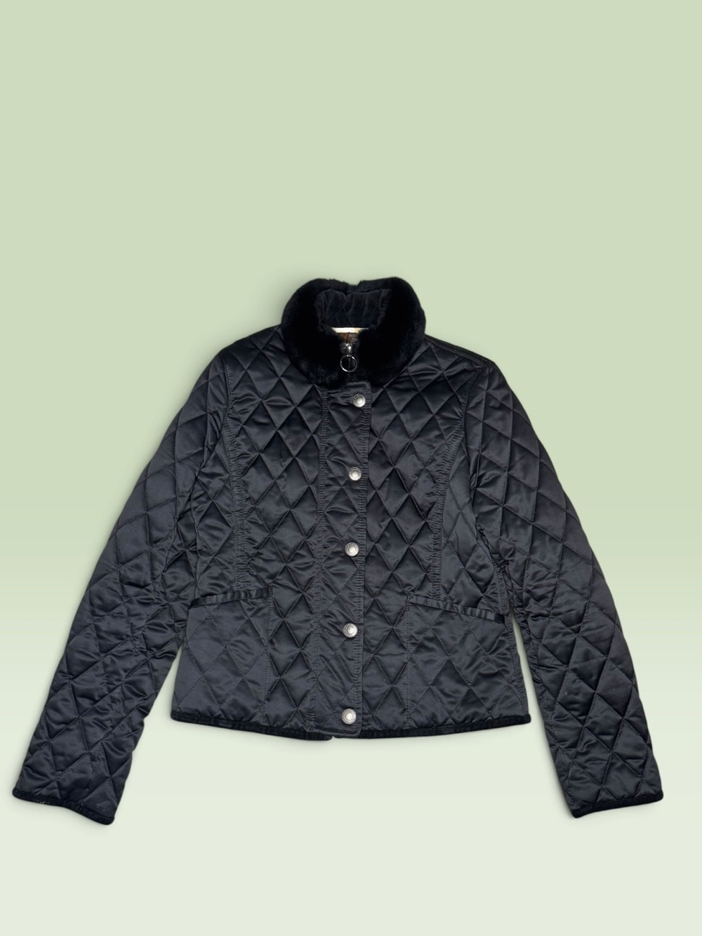 Coach Diamond Quilted Rabbit Fur - Picture 1 of 10